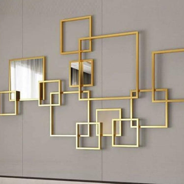 Metalkart Special Multiple Golden Frames wall art (48 x 24 Inches)